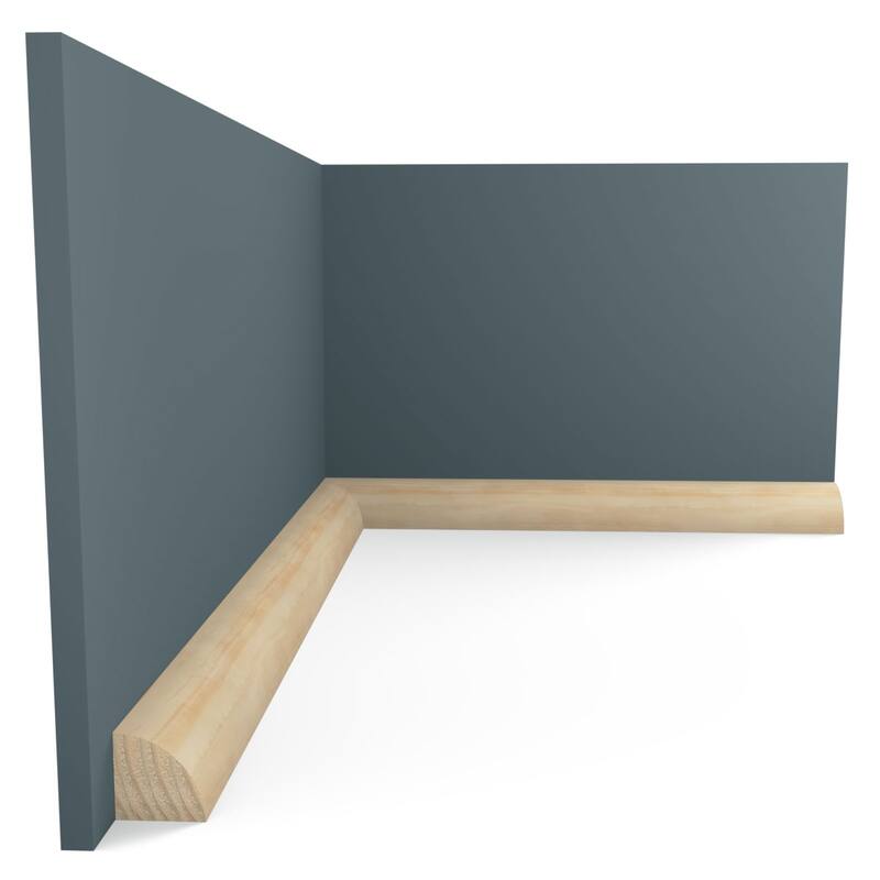 WM103: 1-1/16-in D x 1-1/16-in W x 96-in L Americraft Finger-Joint Pine Quarter Round Moulding