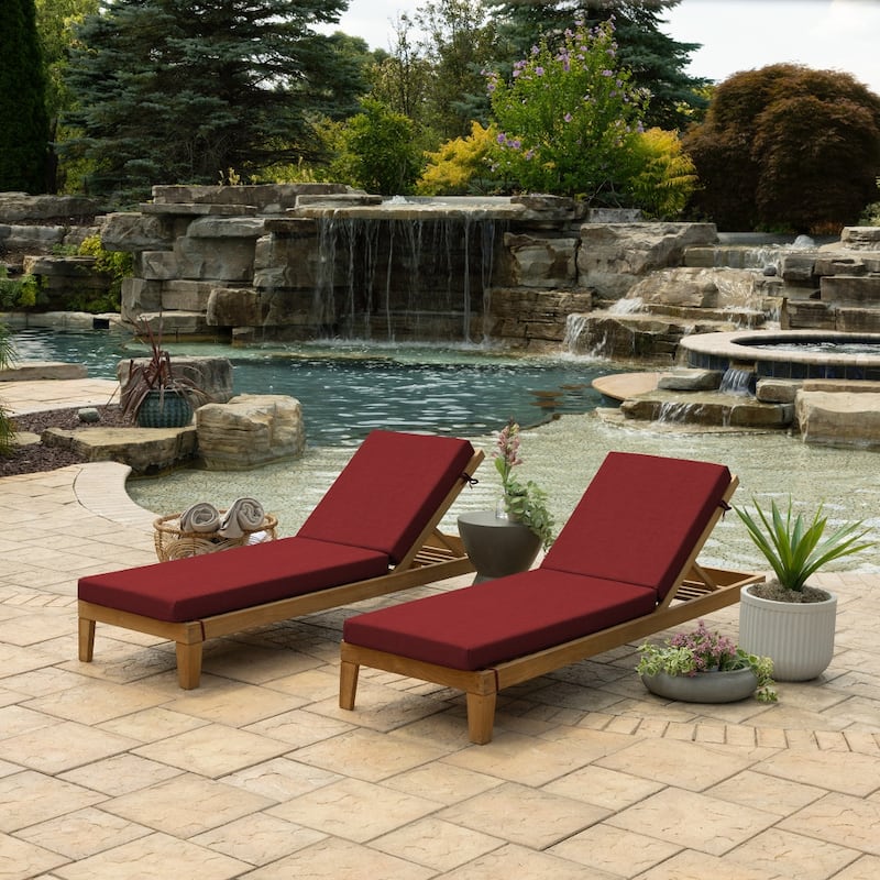 ARDEN Foam Outdoor Chaise Lounge Cushion, 21 x 72