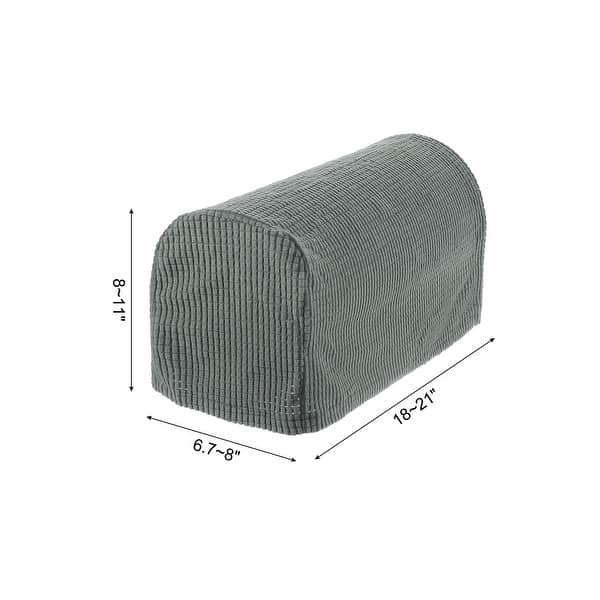 dimension image slide 4 of 9, Stretch Armrest Cover Armchair Slipcover for Sofa Couch 2 Pcs
