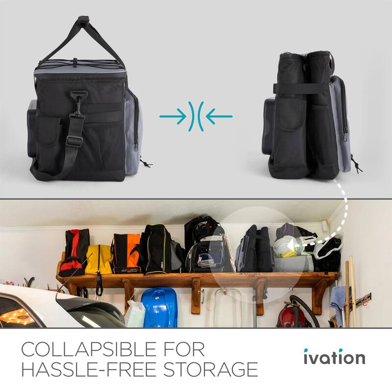 Ivation 18L Portable Thermoelectric Cooler Bag with 12V Power, Shoulder Strap