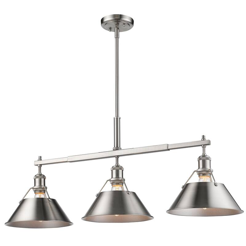 Golden Lighting 3306-LP PW Orwell 3 Light 36" Wide Linear Pendant
