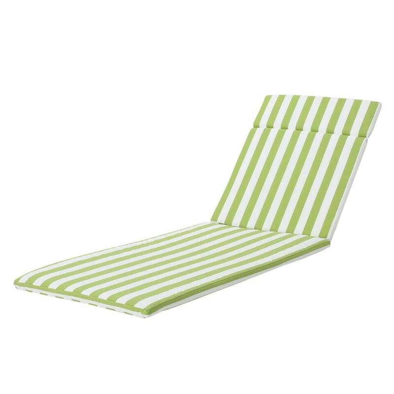 Roomfitters Salem Outdoor Chaise Lounge Cushion with Ties, Water Resistant, Patio Pad