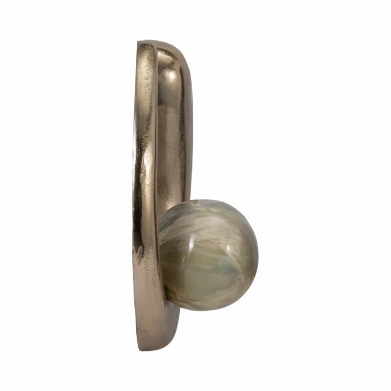 Flowing Metal Wall Art Sculpture - Set of 3 - Gold, 15/13/10"