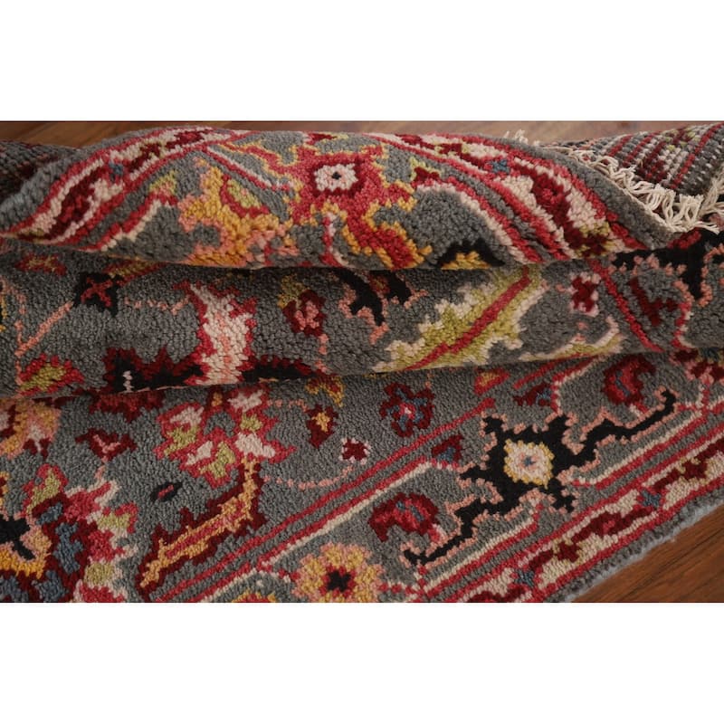 All-Over Gray Heriz Oriental Area Rug Handmade Wool Carpet - 3'1"x 5'3"