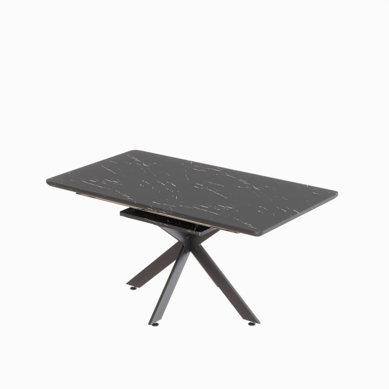 Extendable 78.15"Very large Grey Dining Table