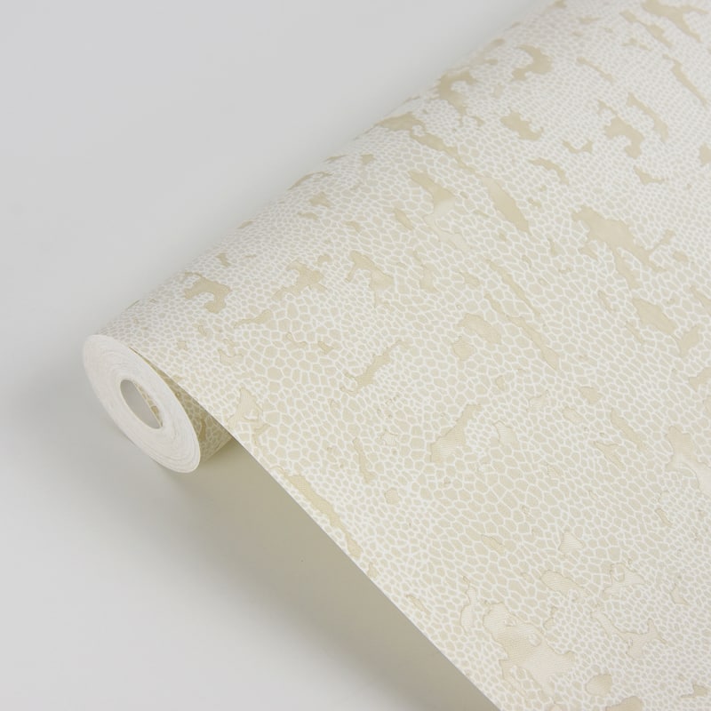 A-Street Prints Malawi Cream Leather Texture Wallpaper