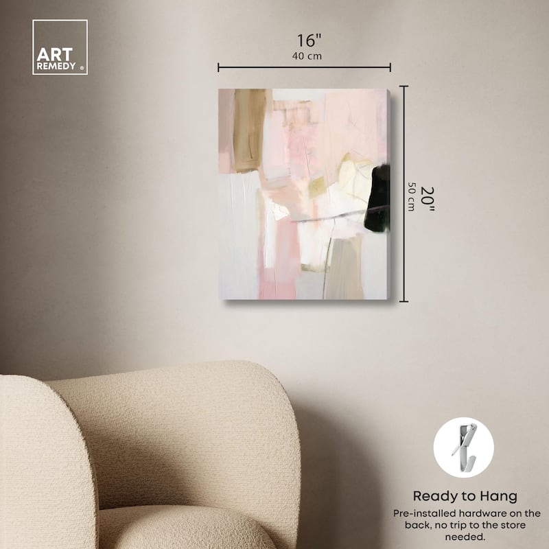 Pistachio Pink II Canvas by Art Remedy, Gallery Wrapped