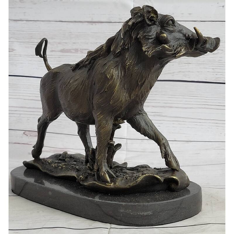 Boar Wild Pig Bronze Statue Sculpture By Barye Figure Farm Animal Lost Wax Decor