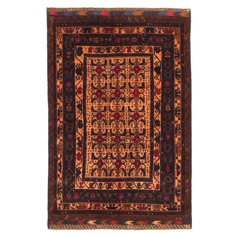 ECARPETGALLERY Hand-knotted Teimani Beige Wool Rug - 3'11 x 6'0