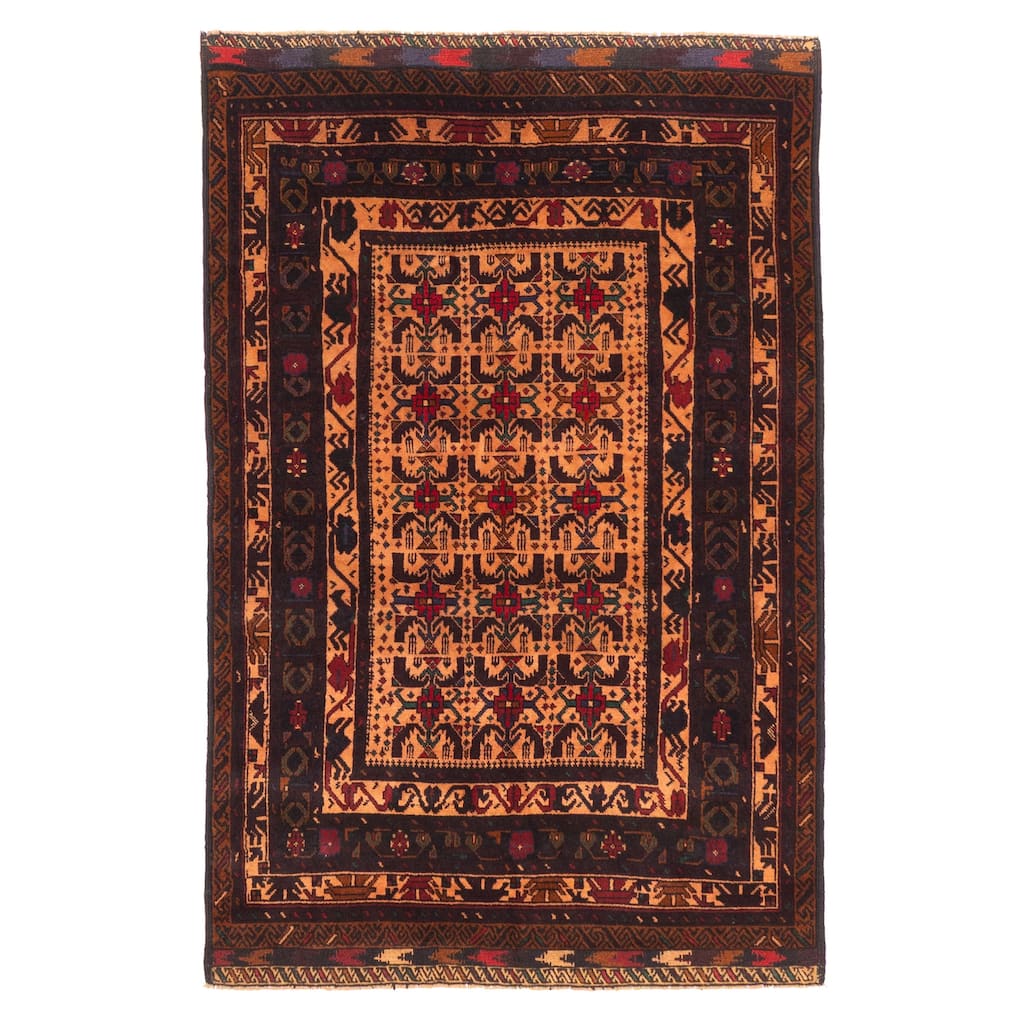 ECARPETGALLERY Hand-knotted Teimani Beige Wool Rug - 3'11 x 6'0