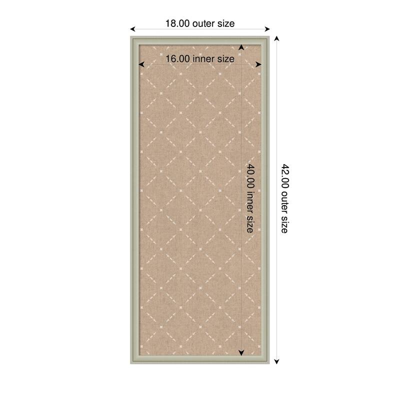 Kate and Laurel Pinboard Beige Lattice Pattern