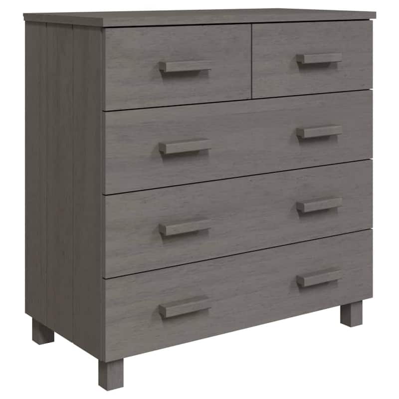 vidaXL Sideboard Bar Buffet Console Cabinet with Drawers HAMAR Solid Wood Pine - 31.1"x15.7"x31.5"