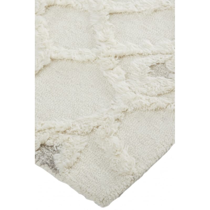 Zowew Hand Tufted Geometric Stain Resistant Durable Area Rug By HomeRoots - 8' x 10'