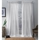 preview thumbnail 27 of 37, Exclusive Home Bella Sheer Hidden Tab Top Curtain Panel Pair 54X96 - Winter White