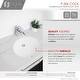 preview thumbnail 3 of 10, STYLISH Porcelain Oval 19.5 inches Undermount Ceramic Bathroom Sink with Overflow