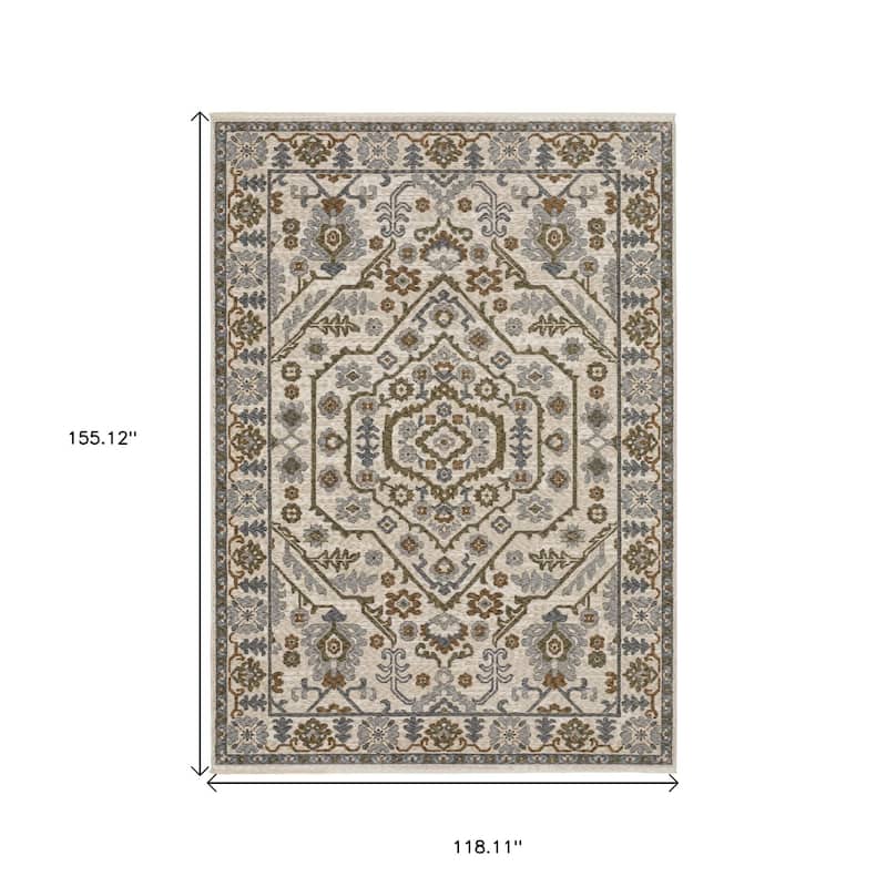 HomeRoots Floral Traditional Runner Area Rug