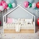 preview thumbnail 2 of 13, Metal Full Size House Bed with Two Drawers