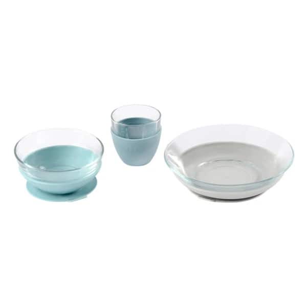 slide 2 of 8, BEABA Glass Meal Set Rain