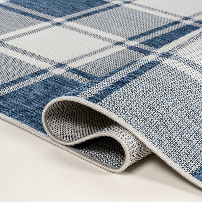 JONATHAN Y Lior Traditional Farmhouse Bold Gingham Indoor/Outdoor Area Rug