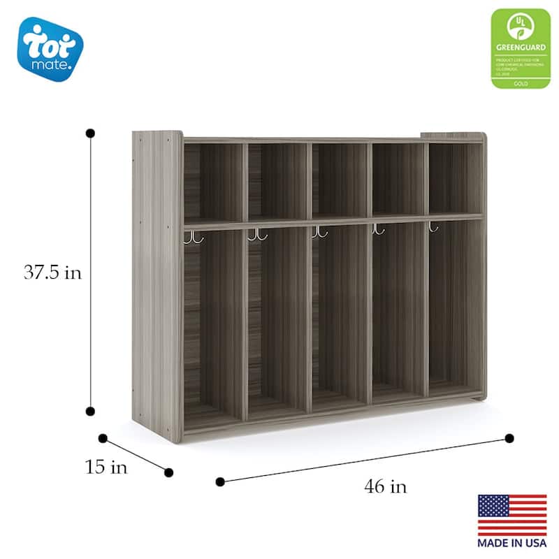 Tot Mate 5 Section Laminate Floor Locker - 46" x 15" x 37 1/2"