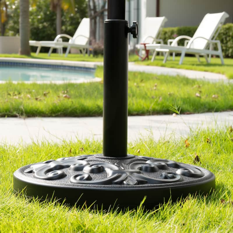 Pellebant 30 to 45 lbs Heavy Duty Patio Market Round Concrete Umbrella Base