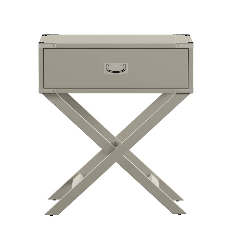 Kenton II X Base Wood Accent Campaign Table iNSPIRE Q Modern