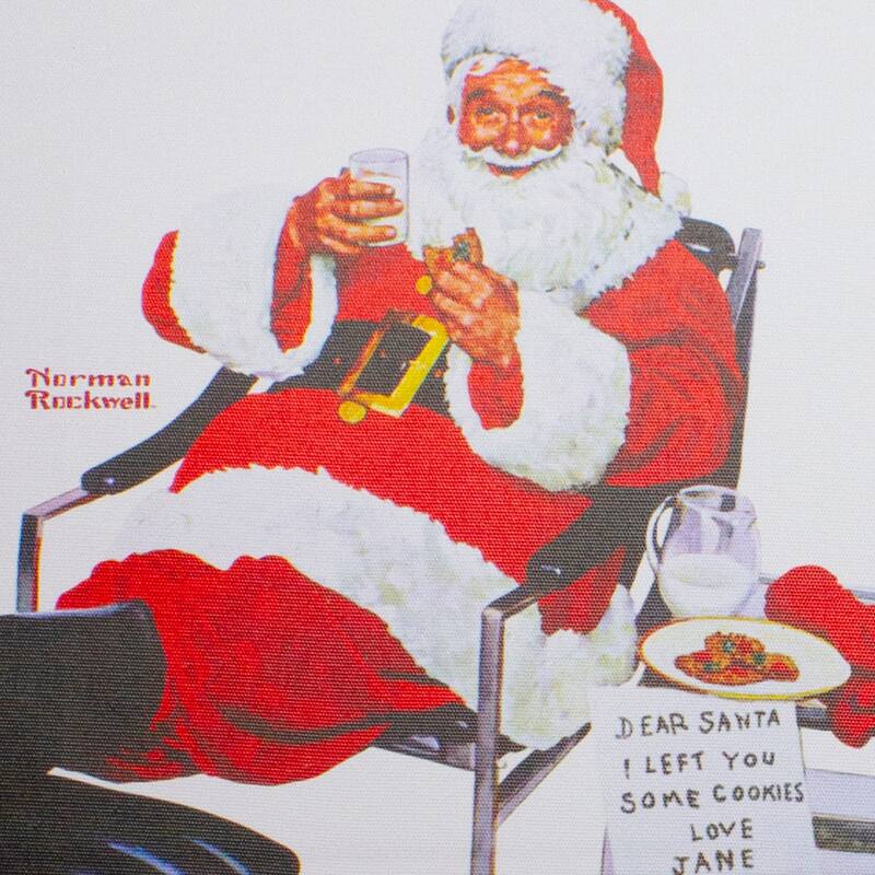 8" x 8" Norman Rockwell Classic Christmas Scene Canvas Prints Set of 4