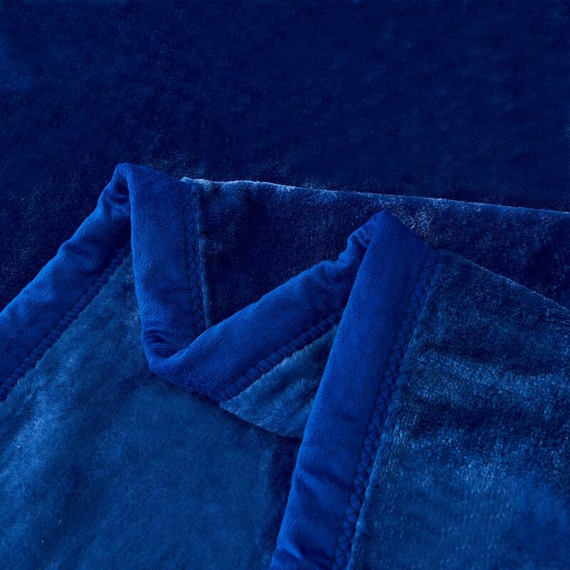 Thicken Reversible Solid Mink Fleece Blanket Fuzzy Cozy Bed Blanket for Couch Camping