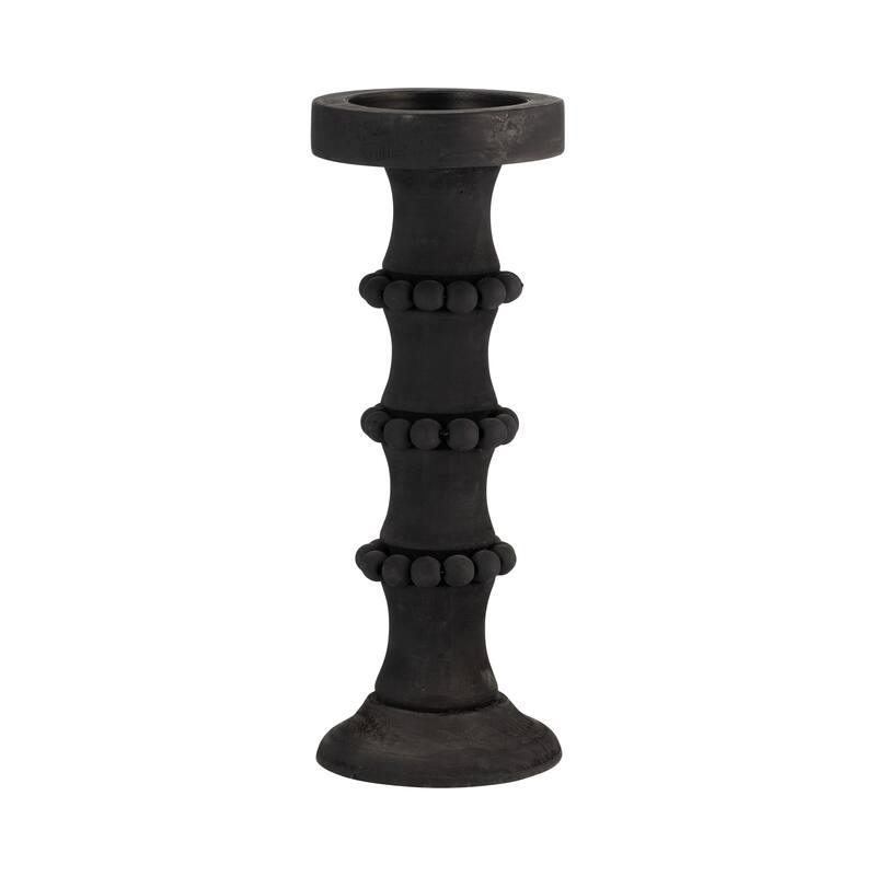 Sagebrook Home Artisanal Wood Pillar Candle Holders