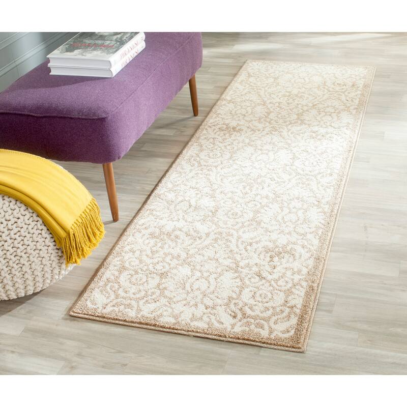 SAFAVIEH Amherst Asseline Modern Rug - 2'3" x 13' Runner - Wheat/Beige