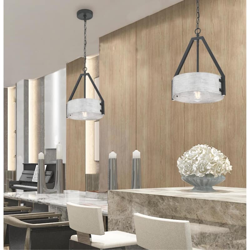 Westinghouse 6125800 Callowhill 12" Wide Wood Pendant