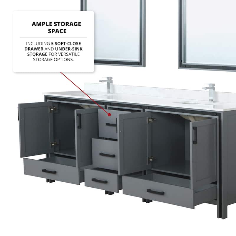 Lexora Ziva Bathroom Vanity Countertop With Sink