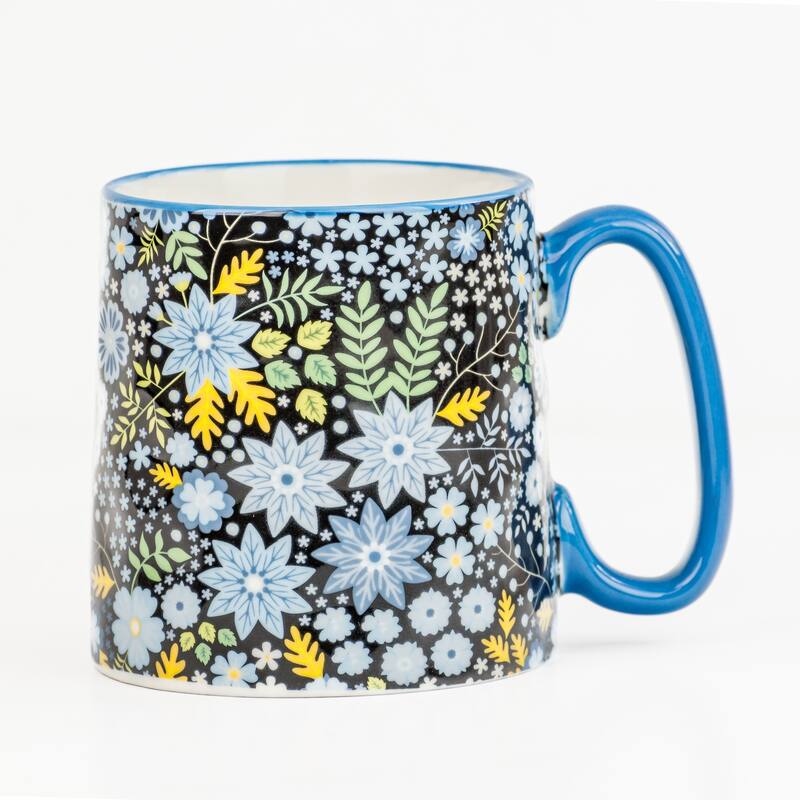 10 Strawberry Street Bella Flora Mugs, Set of 4