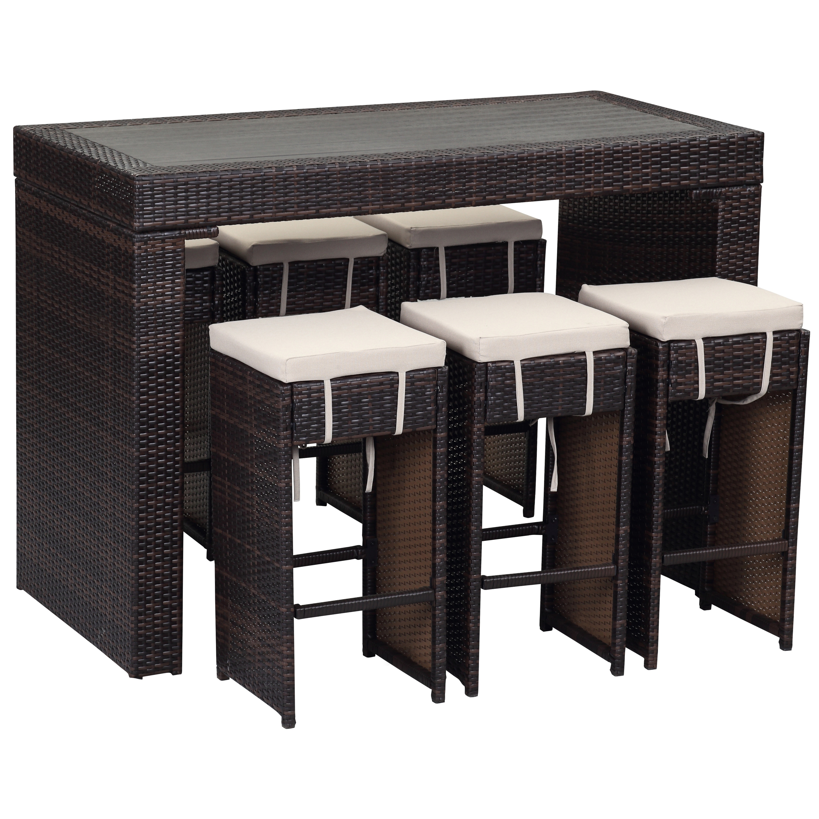 Safavieh sanders outdoor bar outlet set