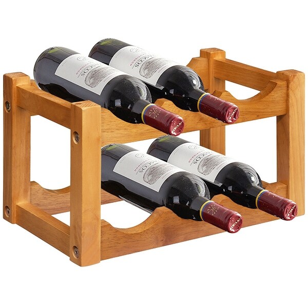 3 Bottles Spaces Wooden Case Plain Wood Wine Box Holder with Wood Wool 