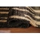 preview thumbnail 10 of 16, Black Contemporary Abstract Area Rug Hand-knotted Jute Carpet - 2'10"x 5'4"