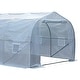 preview thumbnail 5 of 5, Outsunny Large Outdoor Heavy Duty Walk-in Greenhouse - White