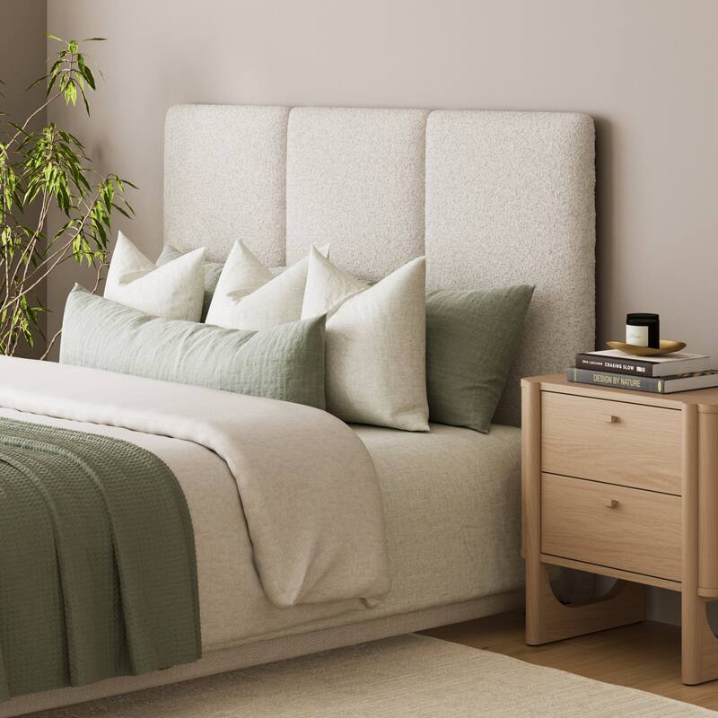 Marissa Boucle Wall Mounted Upholstered Headboard - Standard - Queen