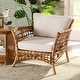 preview thumbnail 9 of 9, bali & pari Babette Modern Bohemian Natural Brown Rattan Arm Chair