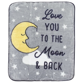 Hudson Baby Infant Boy High Pile Plush Blanket, Moon, One Size - Moon - One Size