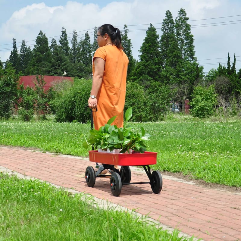 Steel Garden Cart with Wheels