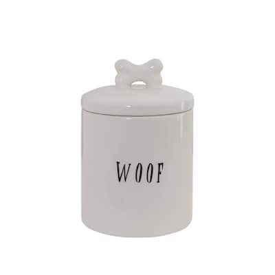 "Woof" Jar with Bone Handle on Lid