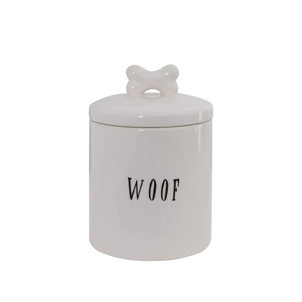 "Woof" Jar with Bone Handle on Lid