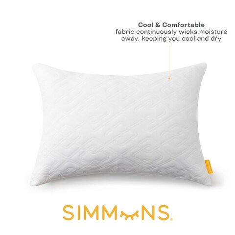 Simmons Luxury Knit Memory Foam Cluster Jumbo Pillows 2-Pack