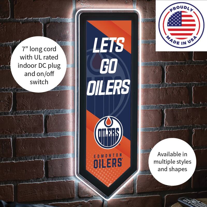 Edmonton Oilers LED Lighted Sign