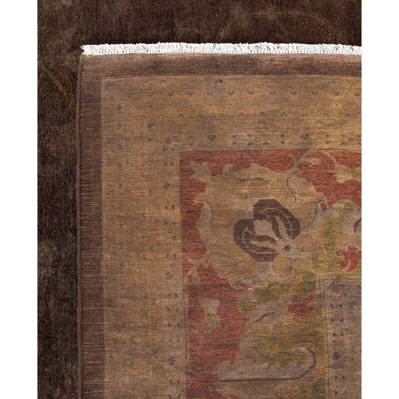 Overdyed One-of-a-Kind Hand-Knotted Area Rug - Brown - 11' 10" x 17' 7"