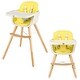 preview thumbnail 23 of 39, Babyjoy 3 in 1 Convertible Wooden High Chair Toddler Feeding Chair - 20.5" x 21.5" x 36" Yellow