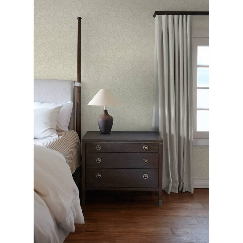 Chris Loves Julia x A-Street Prints Hague Ivory Floral Trail Wallpaper