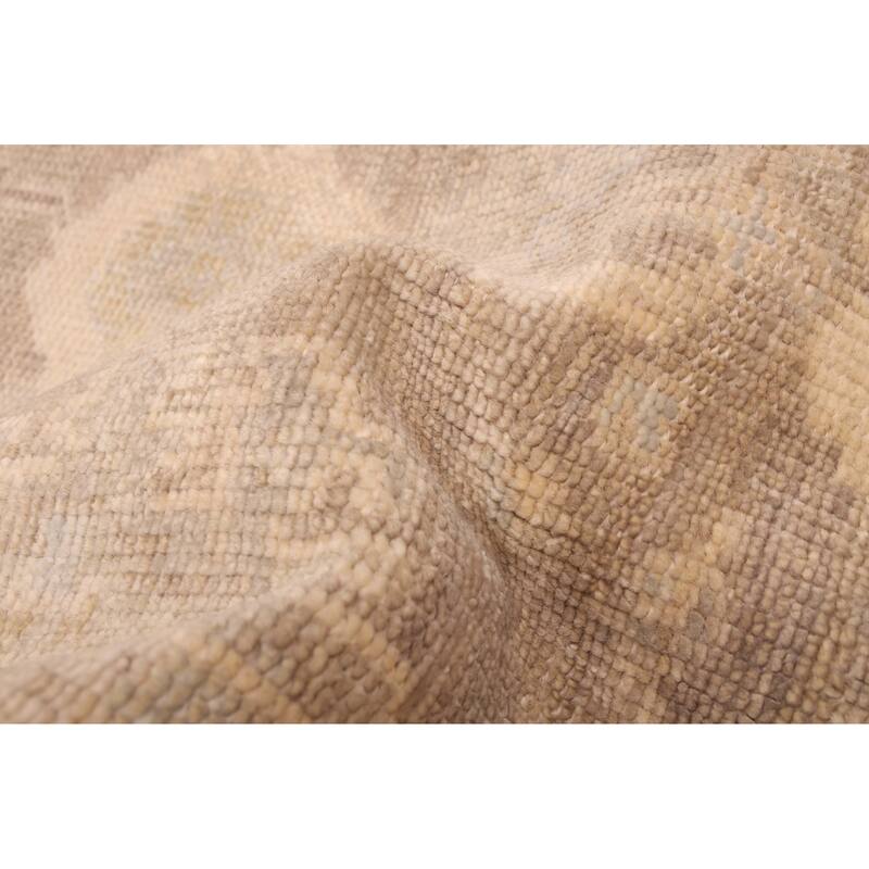 ECARPETGALLERY Hand-knotted Kavya Oushak Taupe Wool Rug - 5'11 x 9'2