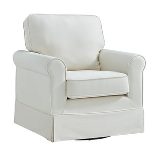 Fallon Rolled Arm Cotton Fabric Swivel Rocking